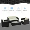 Buy Outsunny 4-Seater Rattan Sofa Set Garden Rattan Furniture, 4 from Furnituretta