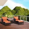 Buy Outsunny 5 Pcs PE Rattan Garden Furniture Set, 2 Armchairs, 2 from Furnituretta