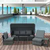 Buy Outsunny 5-Seater Outdoor Rattan Garden Sofa Sets, 2 from Furnituretta