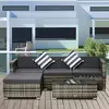 Buy Outsunny 4-Seater Garden Rattan Furniture Set, Outdoor, 2 from Furnituretta