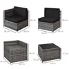 Buy Outsunny 6 Seater Garden Furniture Patio Rattan Sofa, 3 from Furnituretta
