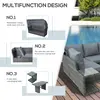 Buy Outsunny 5-Seater Outdoor Rattan Garden Sofa Sets, 6 from Furnituretta