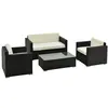 Buy Outsunny 4-Seater Rattan Sofa Set Garden Rattan Furniture from Furnituretta