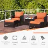 Buy Outsunny 5 Pcs PE Rattan Garden Furniture Set, 2 Armchairs, 4 from Furnituretta