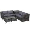 Buy Outsunny 4-Seater Rattan Wicker Garden Furniture Patio Sofa from Furnituretta