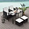 Buy Outsunny 4-Seater Rattan Garden Furniture Space-saving Wicker, 2 from Furnituretta