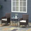Buy Outsunny Garden Outdoor Rattan Furniture Bistro Set 3 PCs, 2 from Furnituretta