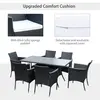 Buy Outsunny 6-Seater Rattan Dining Set Garden Furniture Patio, 6 from Furnituretta