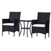 Buy Outsunny Garden Outdoor Rattan Furniture Bistro Set 3 PCs from Furnituretta