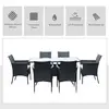 Buy Outsunny 6-Seater Rattan Dining Set Garden Furniture Patio, 4 from Furnituretta