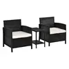 Buy Outsunny Rattan Garden Furniture Outdoor 3 Pieces Patio Bistro Set from Furnituretta