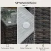 Buy Outsunny Rattan Garden Furniture Side Table Patio Frame Tempered Glass, 7 from Furnituretta