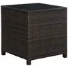 Buy Outsunny Rattan Garden Furniture Side Table Patio Frame Tempered Glass from Furnituretta