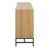 Buy Albany Wide Chest of Drawers – Oak Effect with Black Steel Legs, 3 from Furnituretta