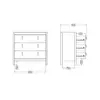 Buy Barcelona Chest of 3 Drawers – White Finish with Leather Tab Handles, 11 from Furnituretta