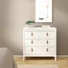 Buy Barcelona Chest of 3 Drawers – White Finish with Leather Tab Handles, 7 from Furnituretta
