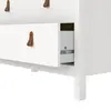 Buy Barcelona Chest of 3 Drawers – White Finish with Leather Tab Handles, 9 from Furnituretta
