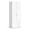 Buy Space Wardrobe – 2 Doors, 3 Drawers in White from Furnituretta