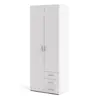 Buy Space Wardrobe – 2 Doors, 3 Drawers in White, 3 from Furnituretta