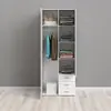 Buy Space Wardrobe – 2 Doors, 3 Drawers in White, 6 from Furnituretta