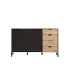 Buy Ventnor Sideboard – Artisan Oak Effect & Black Finish with 2 Doors and 4 Drawers, 2 from Furnituretta