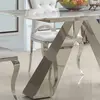 Buy Madagascar Marble Dining Table – Natural Stone & Stainless Steel, 2 from Furnituretta