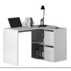 Buy Preston White Reversible Desk – Corner or Straight with Cupboards & Shelf, 2 from Furnituretta