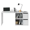 Buy Preston White Reversible Desk – Corner or Straight with Cupboards & Shelf, 5 from Furnituretta