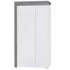 Buy Devizes 2 Door Wardrobe with LED Lights Grey and White Gloss from Furnituretta