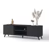 Buy Ascot Large TV Cabinet Unit Matte Black from Furnituretta