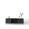 Buy Ascot Large TV Cabinet Unit Matte Black, 2 from Furnituretta