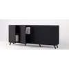 Buy Ascot Wide 4 Door Sideboard – Matte Black | Modern Elegance & Storage, Colour: Black, 4 from Furnituretta