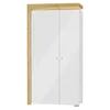 Buy Banff 2 Door Wardrobe with LED Lights Oak Effect and White Gloss, 2 from Furnituretta