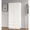 Buy Forfar Compact Space-Saving Wardrobe 2 Door & 2 Drawer White from Furnituretta