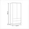 Buy Forfar Compact Space-Saving Wardrobe 2 Door & 2 Drawer White, 5 from Furnituretta
