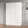 Buy Forfar Compact Wardrobe 3 Door & 3 Drawer White, Colour: White from Furnituretta