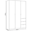 Buy Forfar Compact Wardrobe 3 Door & 3 Drawer White, Colour: White, 4 from Furnituretta