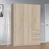 Buy Forfar Compact Wardrobe 3 Door & 3 Drawer Oak Effect, Colour: Oak from Furnituretta