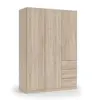 Buy Forfar Compact Wardrobe 3 Door & 3 Drawer Oak Effect, Colour: Oak, 5 from Furnituretta