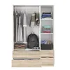 Buy Forfar Compact Wardrobe 3 Door & 4 Drawer 135cm Oak Effect, 3 from Furnituretta