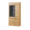 Buy Newry Large Oak Effect 2 Door Display Cabinet – LED Lit with Soft Close Doors, 2 from Furnituretta