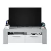 Buy Ramsey White Gloss and Grey TV Cabinet Entertainment Unit from Furnituretta