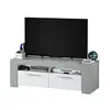 Buy Ramsey White Gloss and Grey TV Cabinet Entertainment Unit, 2 from Furnituretta