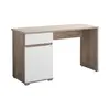 Buy Gretna Computer Desk – Oak Effect with White Gloss, Drawer & Cupboard from Furnituretta