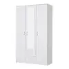 Buy Alness 3 Door 2 Drawer Mirrored Wardrobe – White Finish from Furnituretta