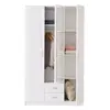 Buy Alness 3 Door 2 Drawer Mirrored Wardrobe – White Finish, 2 from Furnituretta