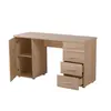 Buy Forres Home Office Computer Desk with Storage Drawers and Cupboard Oak Effect, Colour: Oak, 4 from Furnituretta