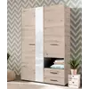 Buy Kinross Modern 3 Door Wardrobe – Grey Oak with Mirror & 2 Drawers, Colour: Oak, 6 from Furnituretta