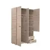 Buy Kinross Modern 3 Door Wardrobe – Grey Oak with Mirror & 2 Drawers, Colour: Oak, 3 from Furnituretta