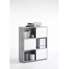 Buy Wigan Short Home Office Bookcase Concrete Grey and White from Furnituretta